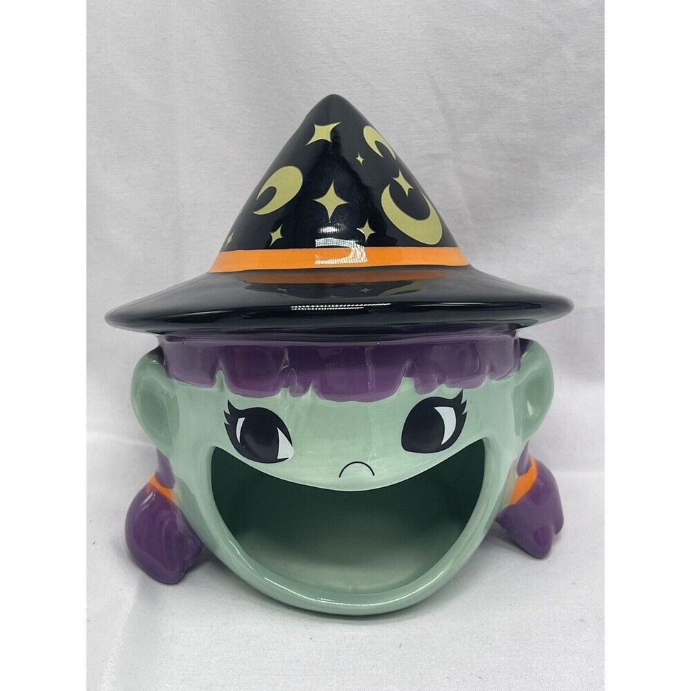 Target Ceramic Witch Open Mouth Halloween Candy Dish 5”